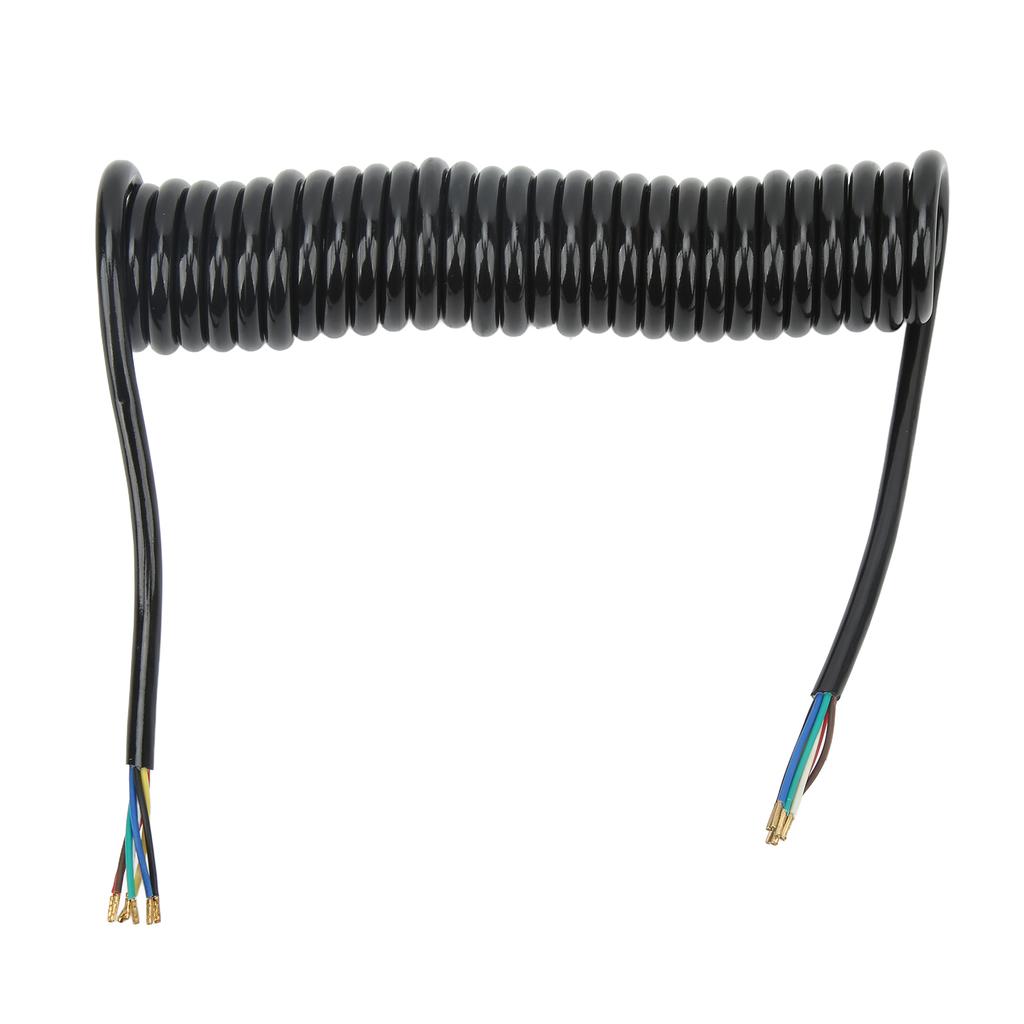 Trailer Extension Coiled Cable 12.8ft 20AWG 7 Core Polyurethane Copper Trailer Extension Cable for Tow Truck RV