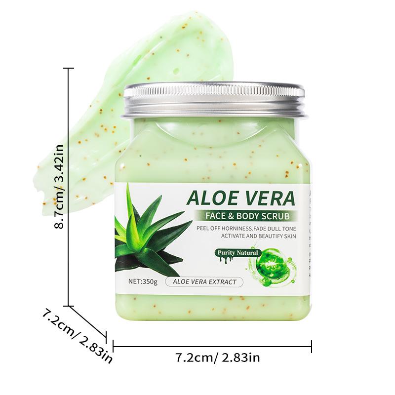 Aloe Vera Exfoliating Body Scrub 350g Gentle Deep Cleansing Face Skin Exfoliator for Full Body aloe vera scrub 350g
