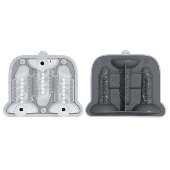 Silikonová forma na ledové kostky Rozmarná forma na led s víkem Bez BPA Výrobník ledových koulí vtipných tvarů na koktejly, pivo, kávu