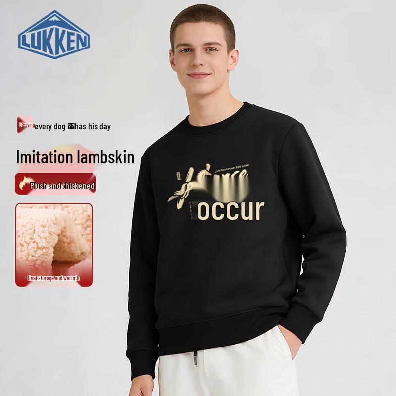 

LUKKEN Men s Sherpa Lined Crew Neck Sweatshirt, Year of the Horse Edition 2XL