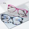 Fashion Geometric Square Anti Blue Light Reading Glasses for Women Relieve Eyestrain Reader Glasses   New