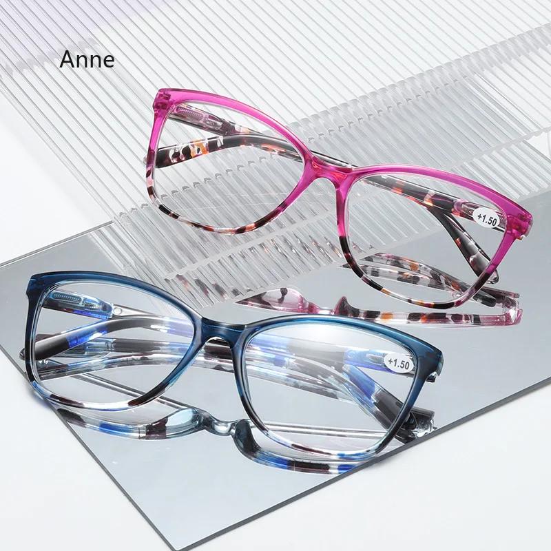 Fashion Geometric Square Anti Blue Light Reading Glasses for Women Relieve Eyestrain Reader Glasses   New