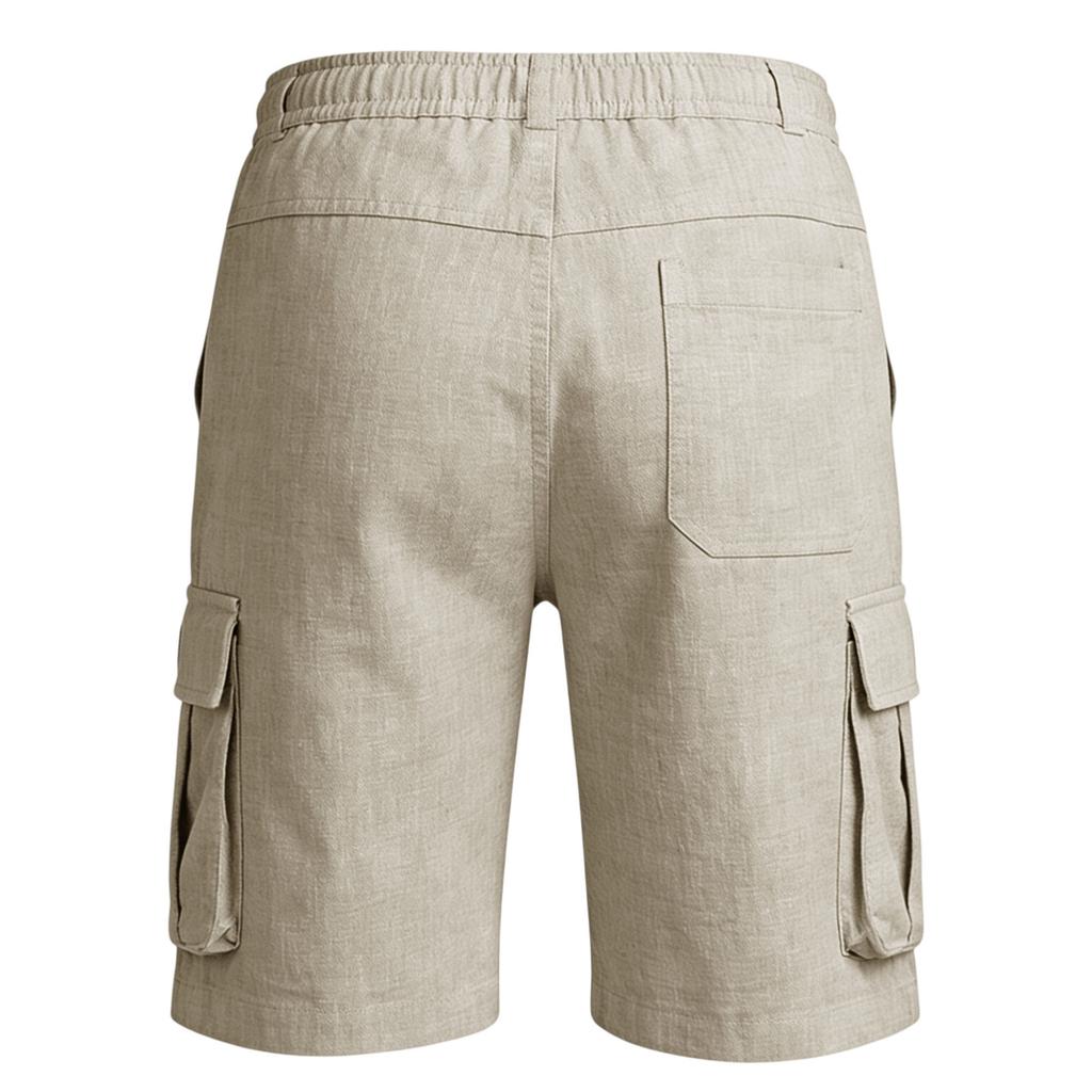 Pantaloncini Cargo Casual da Uomo con Coulisse in Vita, Vestibilità Rilassata con Tasche Multiple, Tessuto Leggero e Traspirante per l'Uso Quotidiano