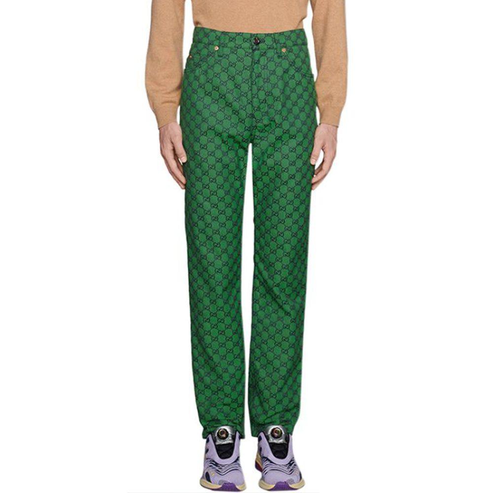 Gucci Casual Pants Men's Green Moderate Straight Fit Pants 623953-ZKU09-3344