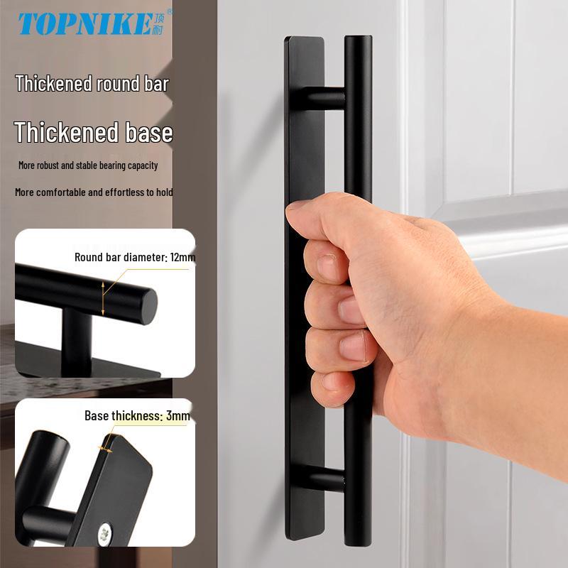White Self-Adhesive Push-Pull Handle for Glass Sliding Doors and Drawers