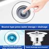 Kitchen Sink Bounce Core ABS Anti Clogging Drain Press Type Vegetable Basin Sink Drain Insect and Odor Resistant Universal