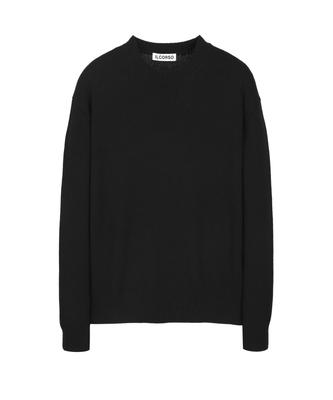 IL CORSO Wool Blend Round Neck Knit Black