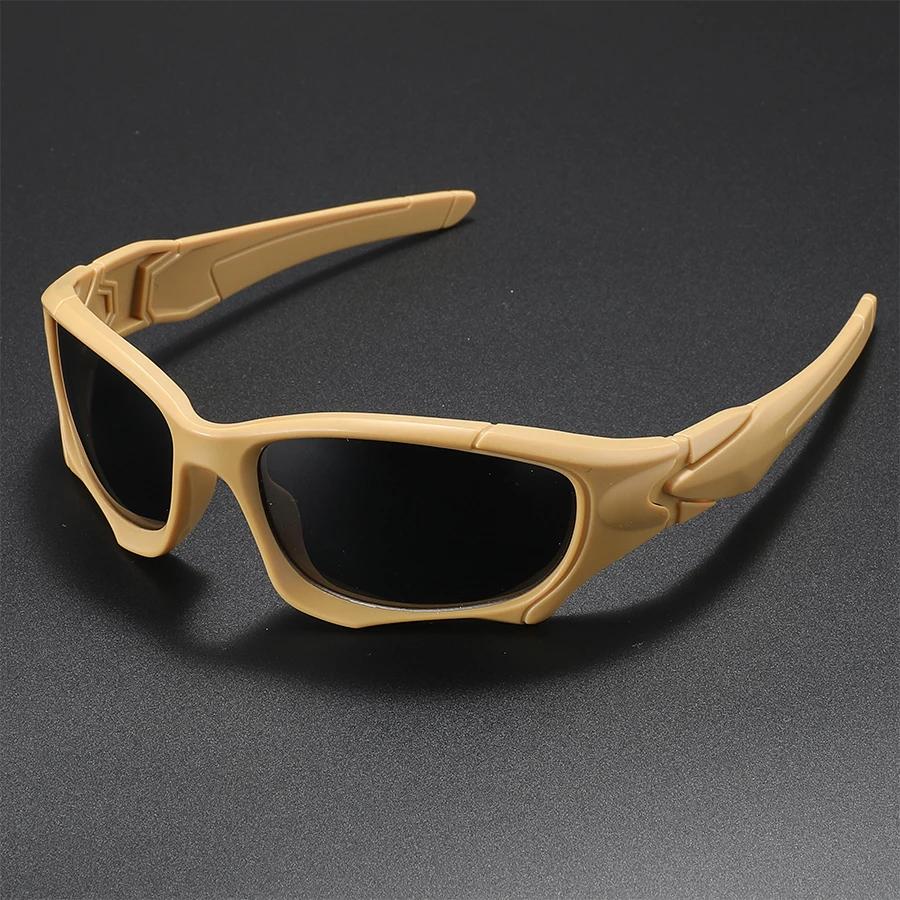 

New Outdoor Sports Polarized Sunglasses Men Curve Cutting Frame Stress-Resistant Lens Shield Sun Glasses Wome Driving
