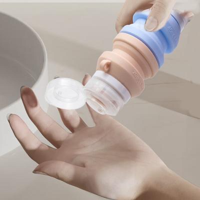 Double-Head Silicone Travel Bottle Leak Proof Reusable Lotion Conditioner Shampoo Storage Bottle Portable Foldable Refillable Empty Toiletries