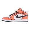 Air Jordan 1 Mid SE PS Turf Orange Kids Sneakers Black White BQ6932-802