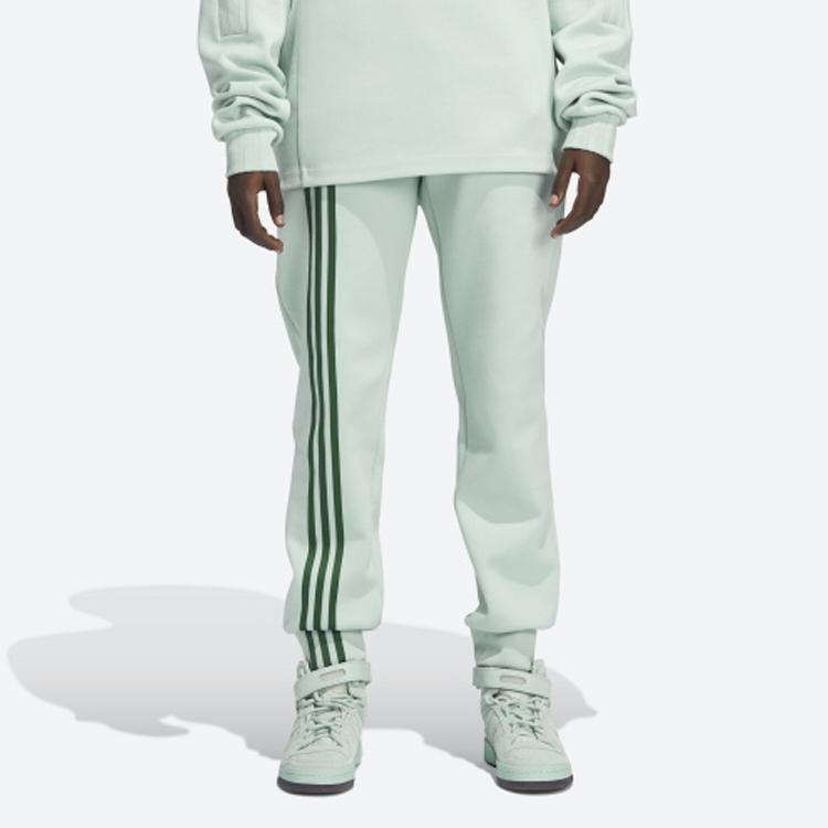 Adidas Originals Clover X Ivy Park Collaboration Solide Drei-Streifen-Freizeitsporthose Unisex-Hose Hellgrün H25164