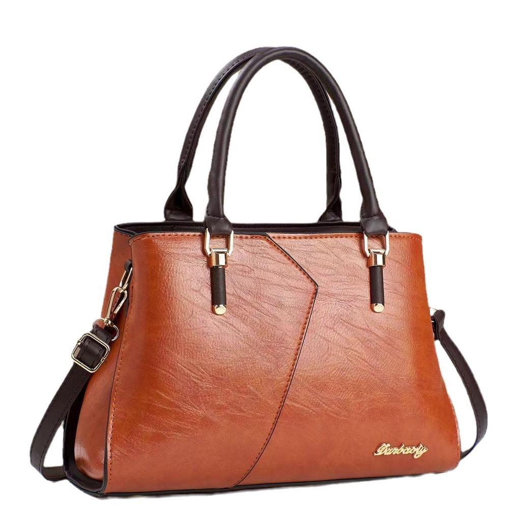 Trendy Chic Colorful Patchwork Bucket Bag For Moms With Spacious Design