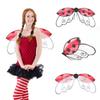 Ladybug Wing for Girls Boys Men Women Halloween Ladybird Costume Fairy Bee Wings for Halloween Masquerade Carnival