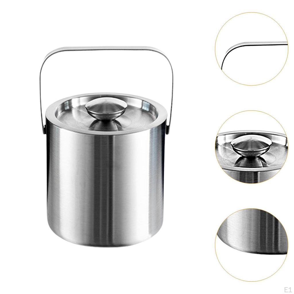 Eiskübel Champagner Vielseitig und Tragegriff mit Deckel Getränk für Partynacht