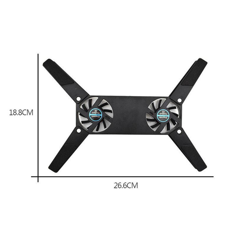 Foldable Cooling Pad for Laptop with Double Fans USB Powered Laptop Stand Cooler for 7-15 Inch Notebook PC LCD Display Holder