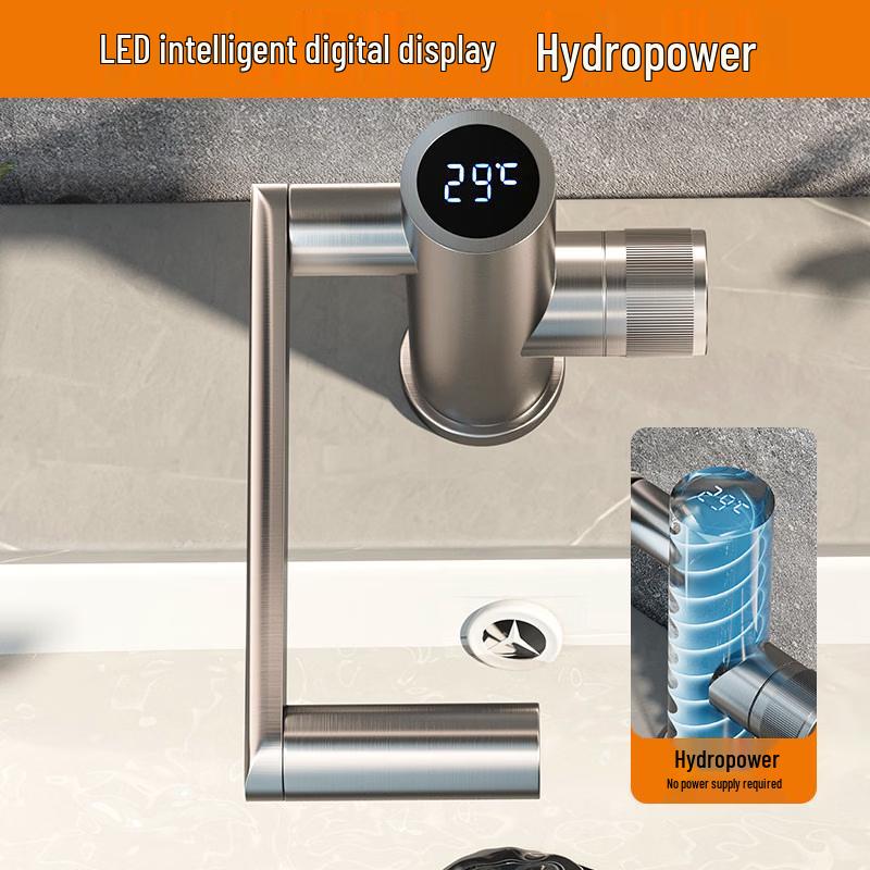 Stainless Steel Digital Display Hot & Cold Basin Faucet