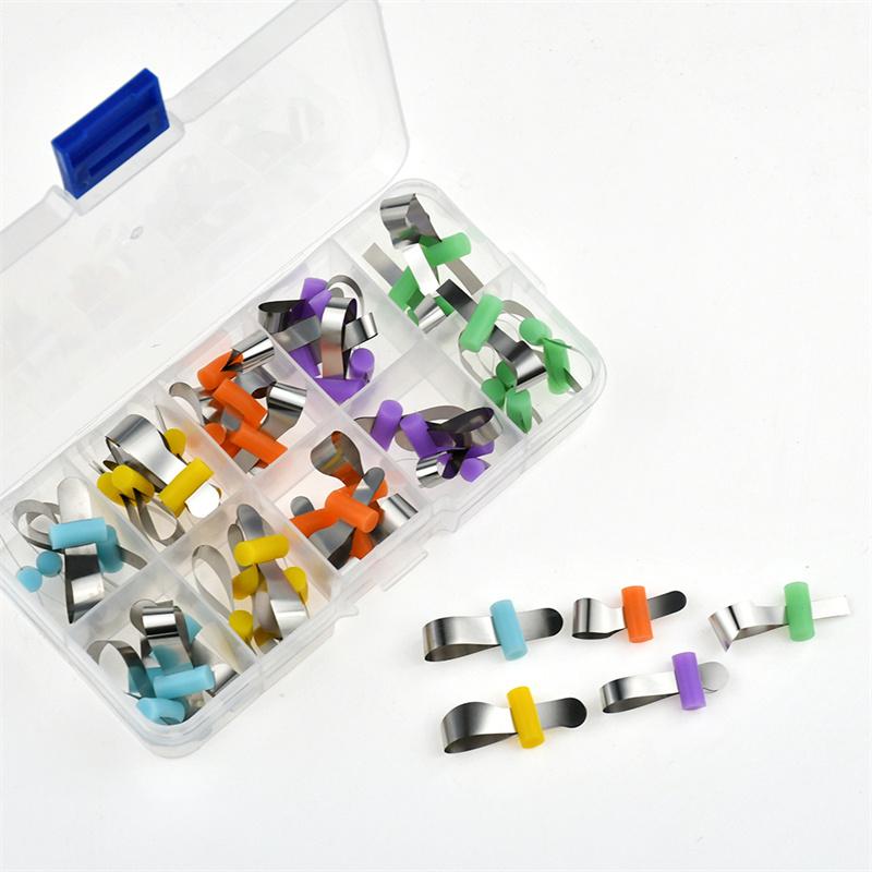 Dentale kieferorthopädische Formplatte, abschnittsweise, konturierte Metallmatrizen für Erwachsene/Kinder, gemischte Farben