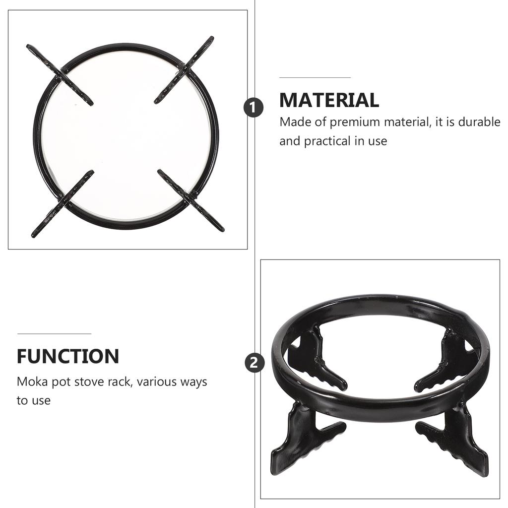 Pot Cage Gas Stove Cooker Rack Wok Milk Holder Work On Burner Round Coffee