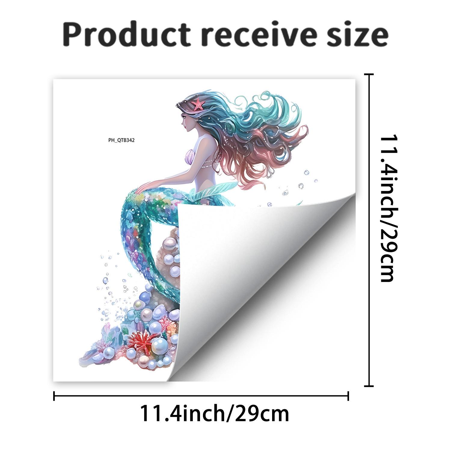 

Акварельная Милая Мультяшная Русалка Наклейка на Крышку Унитаза Водонепроницаемая Самоклеящаяся Съемная для Ванной Комнаты Домашний Декор 29x29cm разноцветный