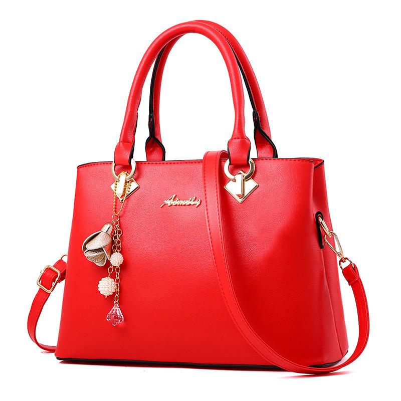 2023 Korean Style Fashion Handbag Bell Shoulder Bag Pu Material Large Size