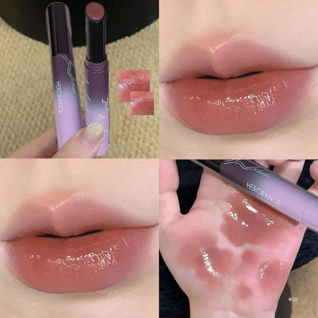 Smoky Amethyst Freeze Solid Lip Gloss, Tinted Moisturizing Lip Balm, Long-Lasting Waterproof Hydrating Plumping Jelly-Like Glossy
