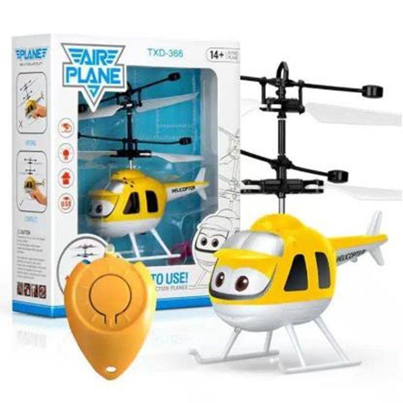 Little Cute Cartoon Induction Flying Vehicle Levitation Gesture Induction Airplane Helicopter Children's Toy YK07 Stylish Appearance
