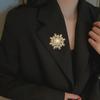Luxurious South Korean Snowflake Brooch with Zircon Inlaid Diamonds – Elegant Corsage Pin for Suits and Coats.
