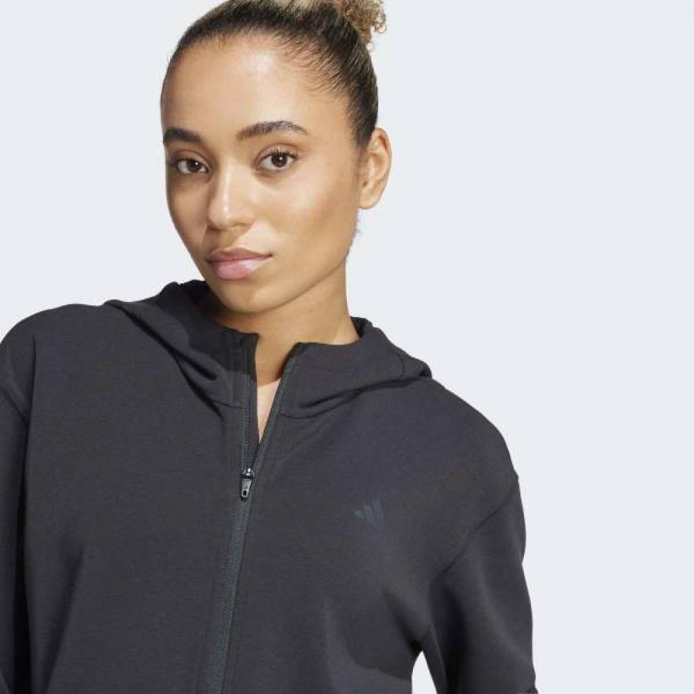 AdidaS Women S Training Zip SweatShirt Black D4t Full Zip