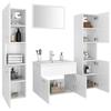 VidaXL Bathroom Furniture Set Toilet Cabinet Storage Cabinet Sink Cabinet and Sink Wall Mirror 3071495