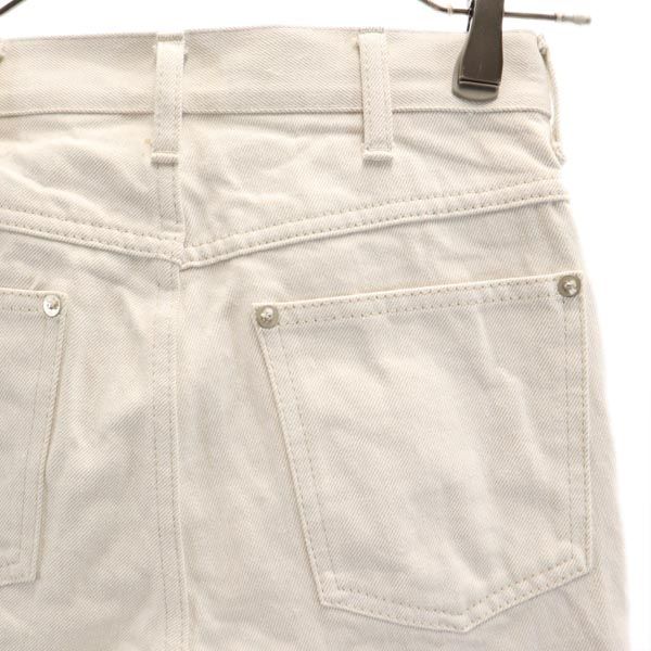 Unused PUBLIC TOKYO Denim Pants 1 Beige Cut Off Women Used