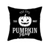 New Nordic Halloween Throw Pillow Cover Black Letter Print Sofa Cushion Cover Cushion Cover Home