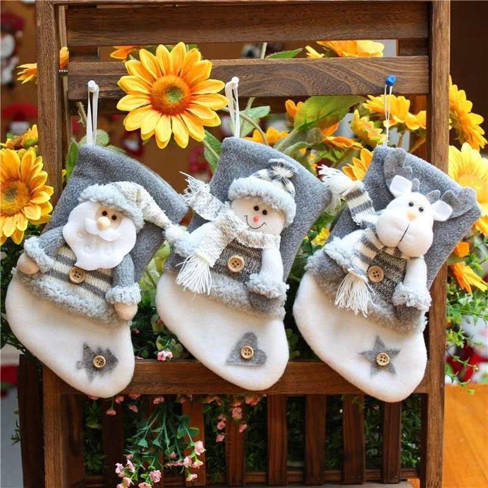 Christmas Tree New Year Deer Gift Bag Decorations for Home Candy Bag Ornament Christmas Stocking
