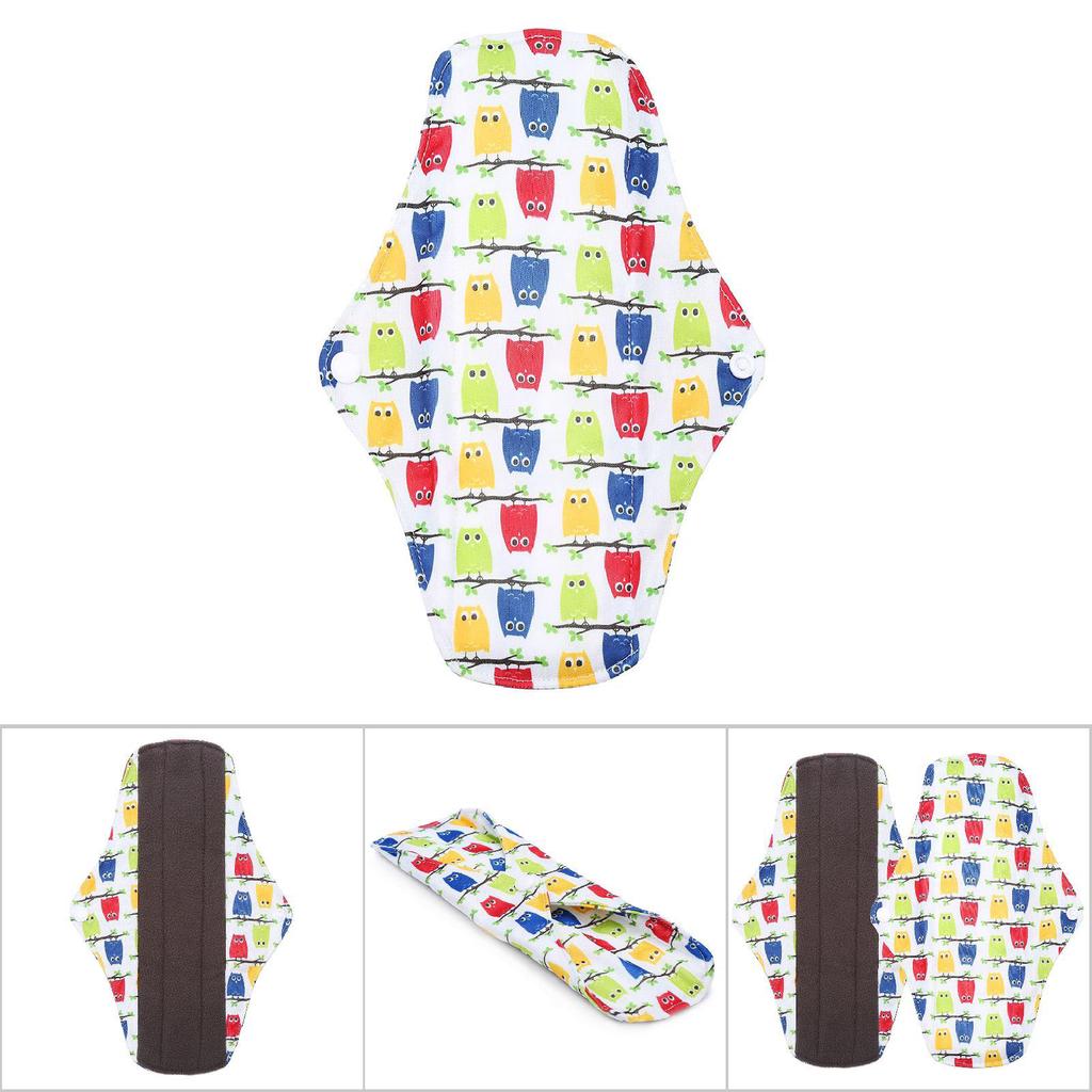 1PC Reusable Washable Panty Liner Bamboo Charcoal Cloth Mama Sanitary Menstrual Pad(WSD3)