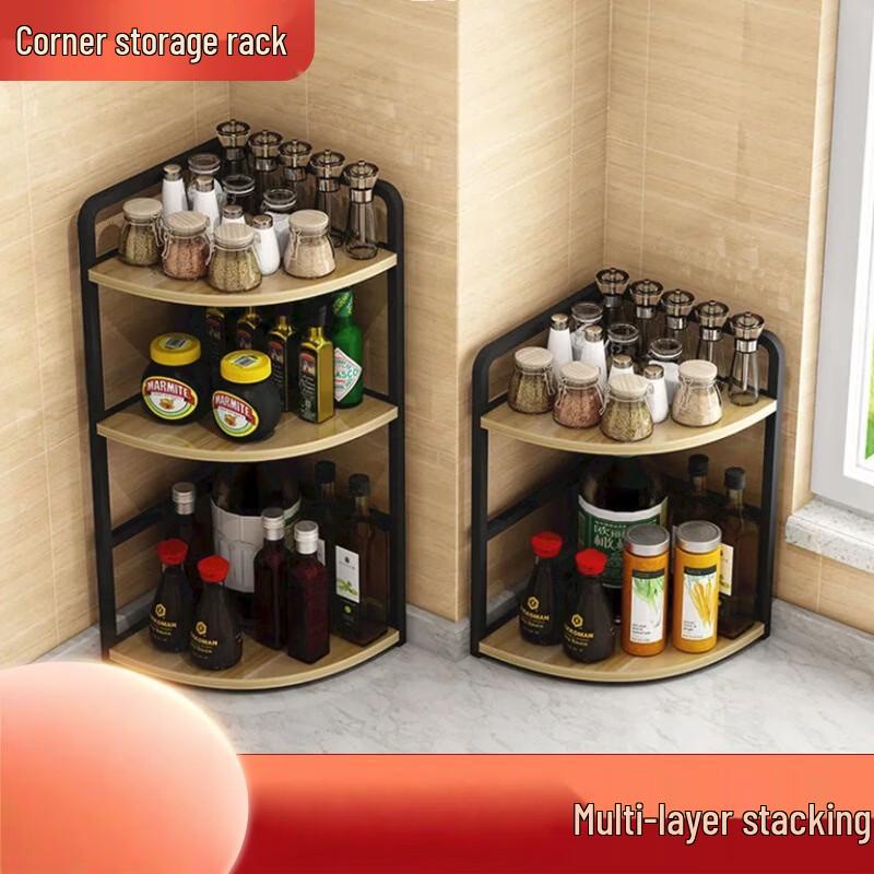 Wutuo 3-Tier Stainless Steel Corner Kitchen Storage Rack