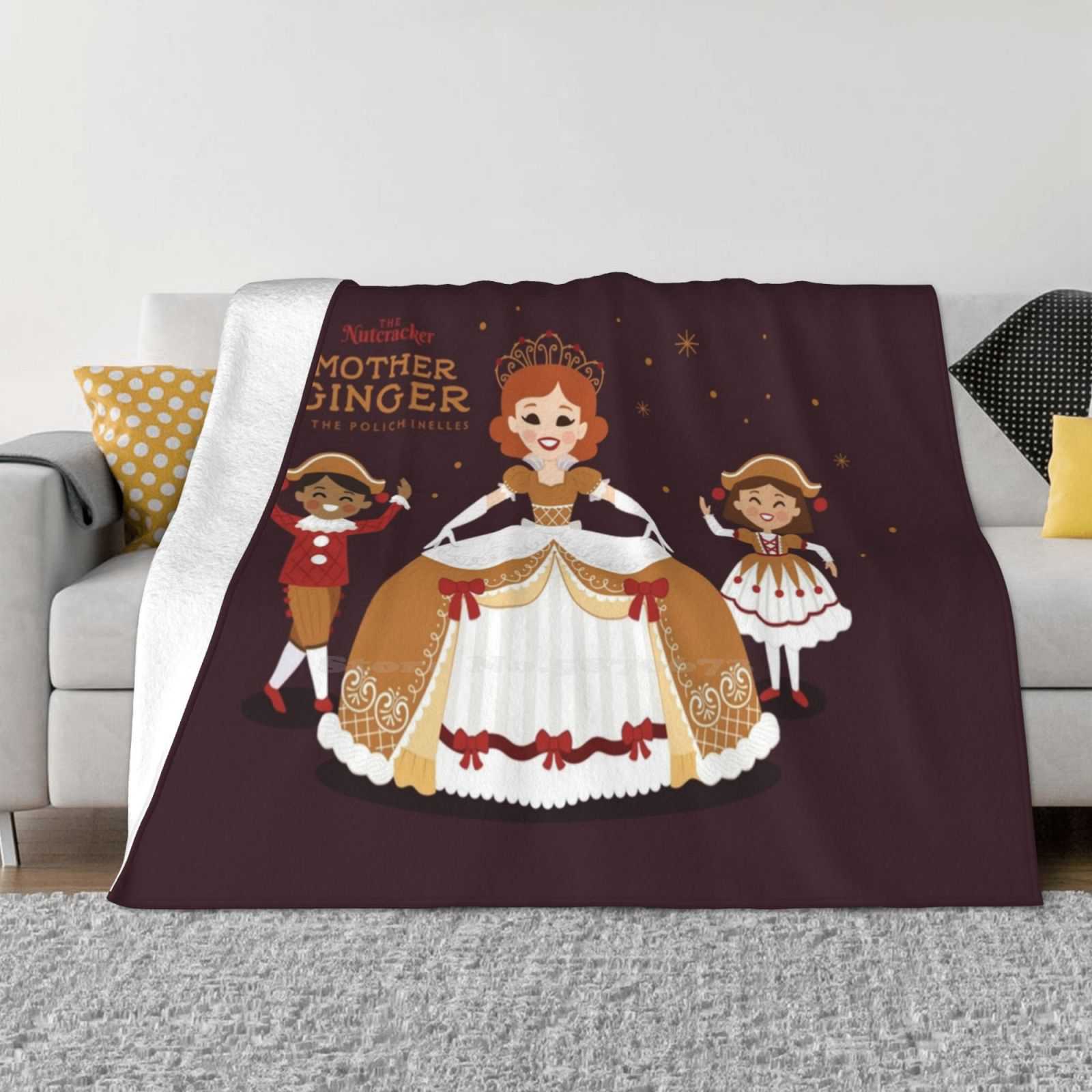 The Nutcracker S Mother Ginger And The Polichinelles Fashion Soft Warm Flannel Blanket Nutcracker Mother Ginger Ballet Bonbons 30x40in