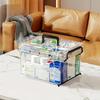 Double-Layer Transparent Medicine Storage Box - Waterproof Portable Pill Organizer for Home & Travel, Clear Medical Case