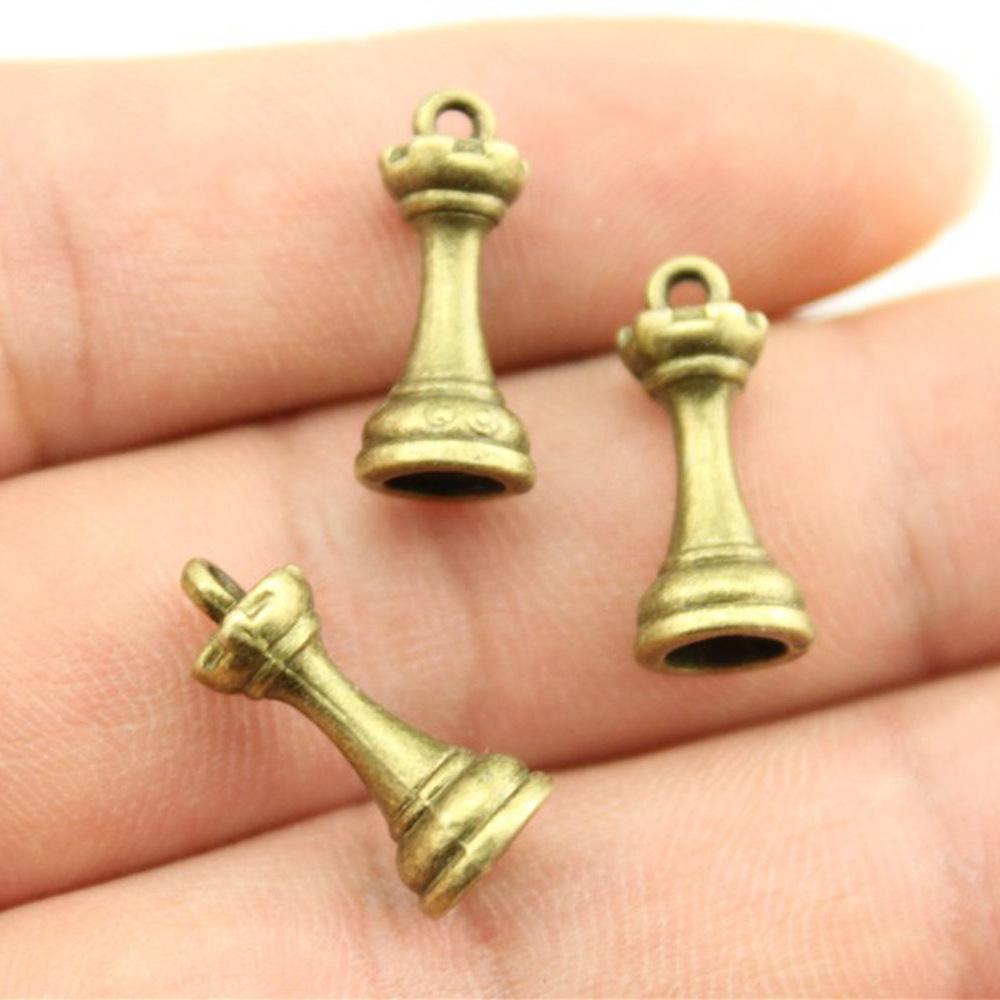 12pcs Chess Charms For Jewelry Making Zinc Alloy Chess Pendant Charms For DIY Fashion Jewelry Charms Making
