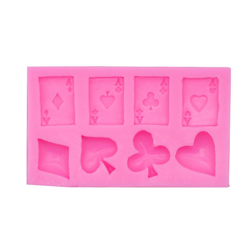 Poker Card Suit Silicone Mold for Cake & Craft Décor