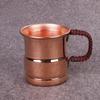 Handcrafted Pure Copper Beer Milk Mug Weave Handle Thickened Moscow Water Mule 400 Ml Breakfast Cup Moscow Drinkware Tableware