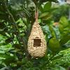 Handmade Straw Woven Bird Cage - Outdoor Hanging Bird Nest House Decoration