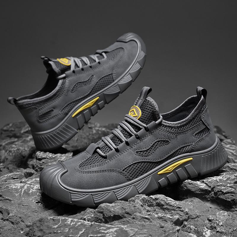Pánské 2025 Jarní Prodyšné Síťované Ležérní Pracovní Boty - Všestranné, Stylové, Odolné proti Nečistotám.