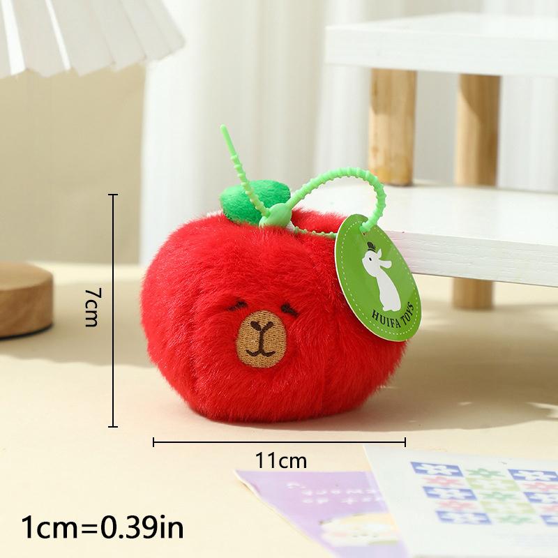 

Creative Cartoon Fruits Capybara Plush Keychain Cute Stuffed Animal Doll Keyring Bag Pendant Backpack Hanging Decoration Gifts