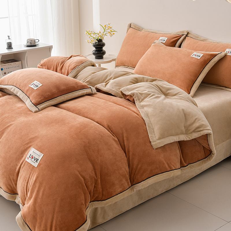 Four-Piece Set Of High-Gram Milk Fleece,4-Pcs Set Of Thickened Milk Fleece,4-Pcs Set Of Maternal And Infant Grade Farley Fleece, Class A