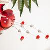 Exaggerated Flower Necklace Lace Up Korean Style Choker Butterfly Orchid Clavicle Chain  Women