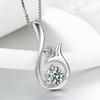 Weihua Women'S Necklace Swiss Diamond Mermaid Pendant Women'S Short Clavicle Chain Silver Plated Jewelry