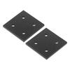 2Pcs Joint Plate Corner Fastener Rectangle Bracket Aluminum Profile Connecting for Wood 4 Holes 6060