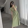 Slim Dress Women Summer French Sweet Fashion Waist Slimming Long Dress