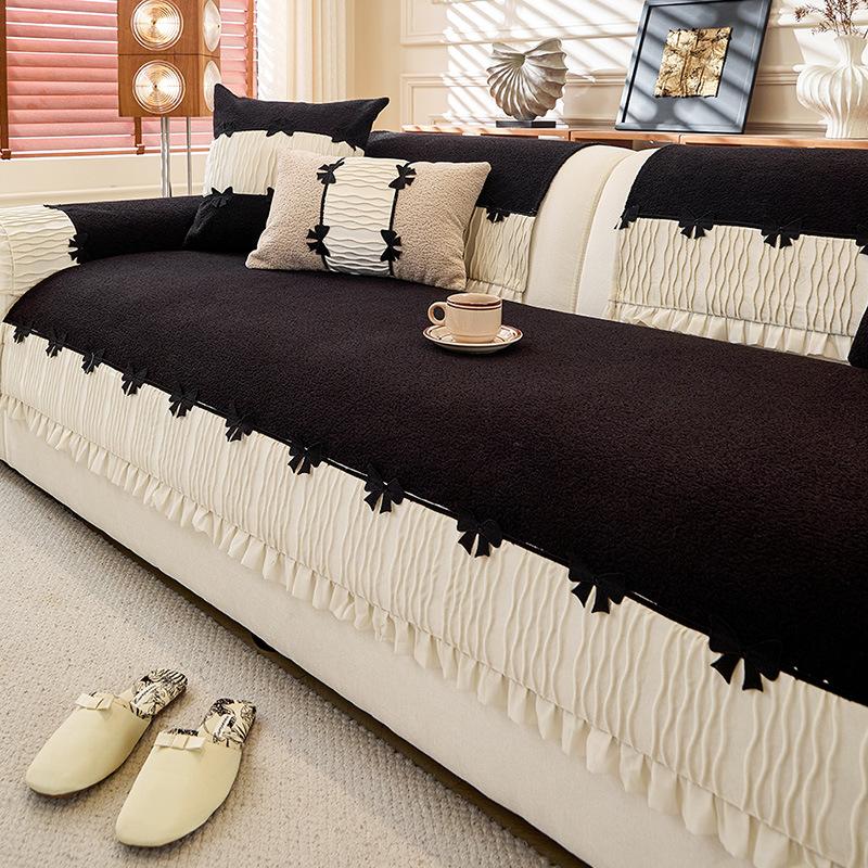 New French Light Luxury Sofa Cushion, Universal Non-slip In All Seasons, Advanced Seat Cushion, Sofa Cover Cover Cloth Towel