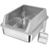 Lifewit Stainless Steel Cat Litter Box Small Gray 17.7 X 13.8 X 8.3 Inches Direct from Japan