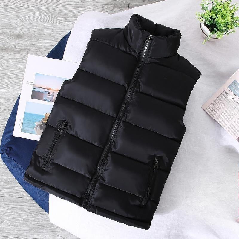 White Vest Jacket Men Slim Fit Stand Collar Sleeveless Puffer Jackets Spring Autumn Casual Waistcoat Men Warm Coat Trends